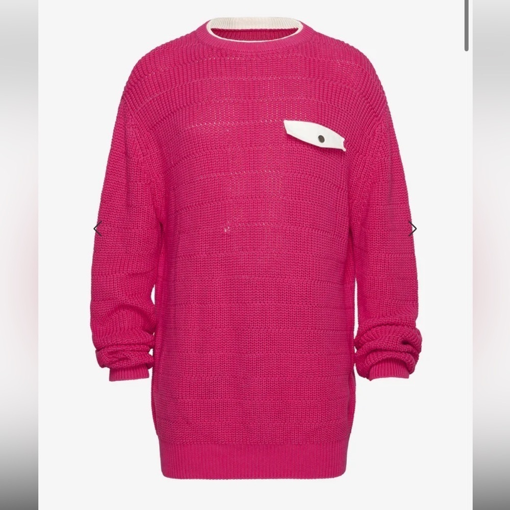 NWT SER.O.YA Valentina Oversized Women’s Fuchsia Sweater Size L - Picture 2 of 11